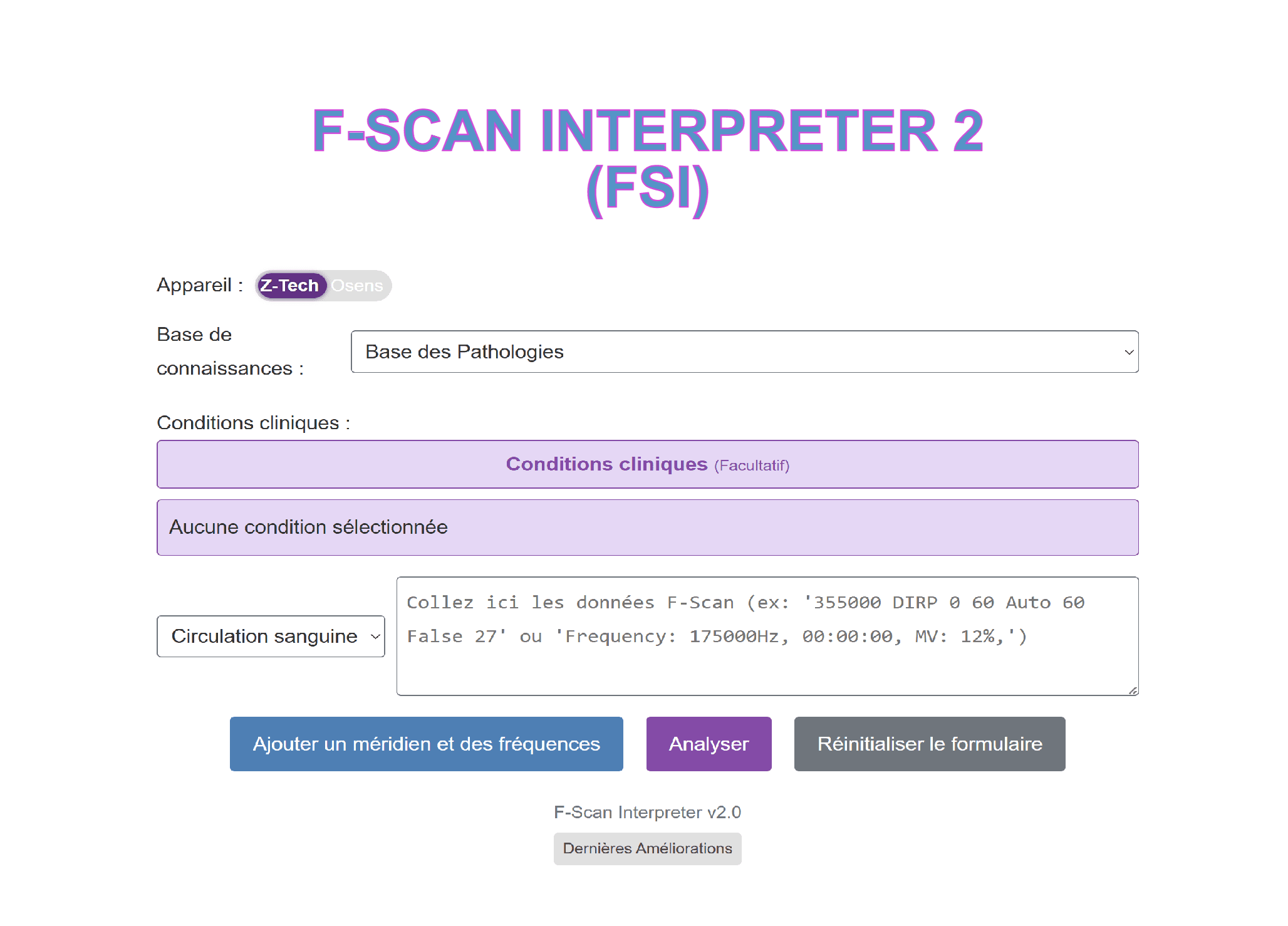 Logiciel FSI F-Scan Interpreter développé par Biores